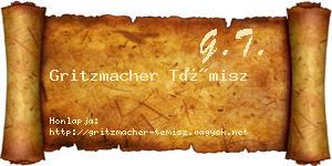 Gritzmacher Témisz névjegykártya